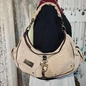COLCCI* tan suede leather shoulder handbag slightly used